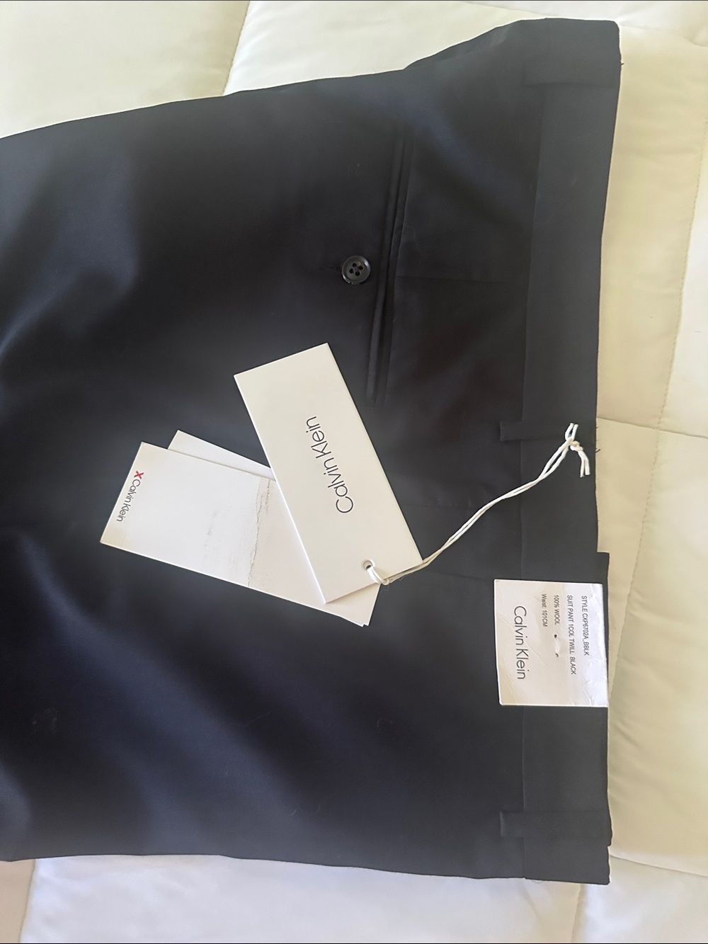 Calvin Klein Black Tailored Dress Pants